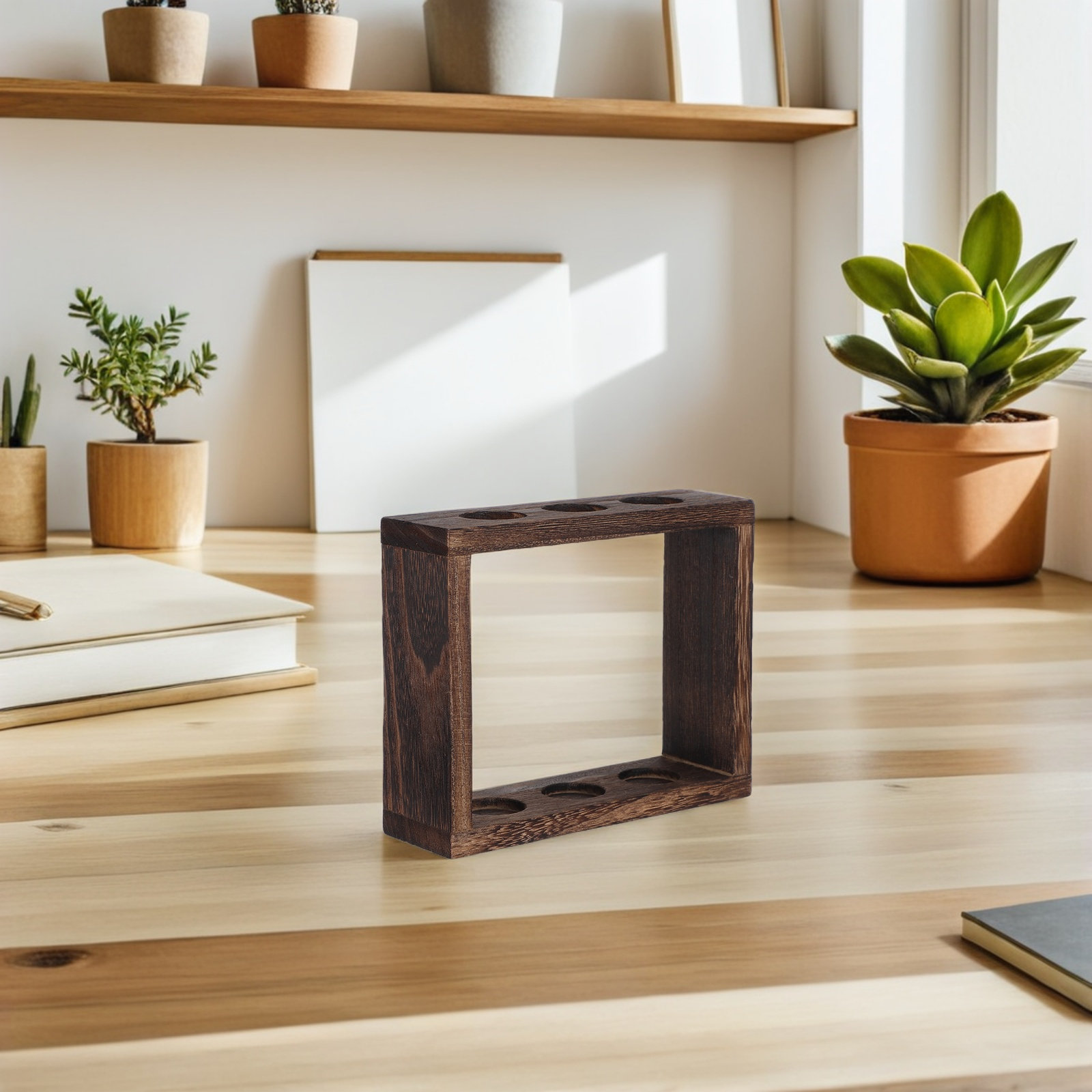 Desktop Hydroponic Planter Rac - Propagation Station Vase recension och pris