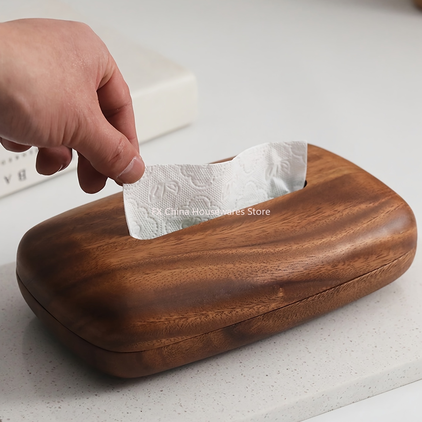Walnut Wood Tissue Box Cover H - Agar Tissue Culture recension och pris