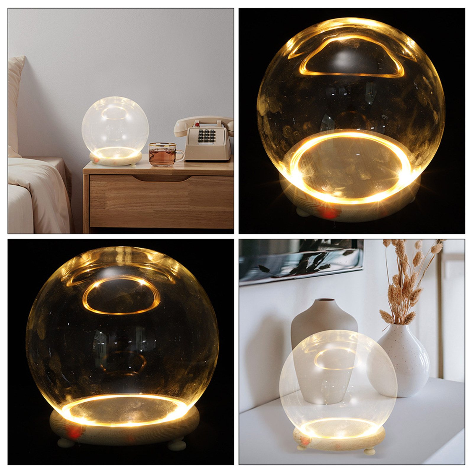 Glass Cover with Wood Base Pre - Plastic Dome Clear recension och pris