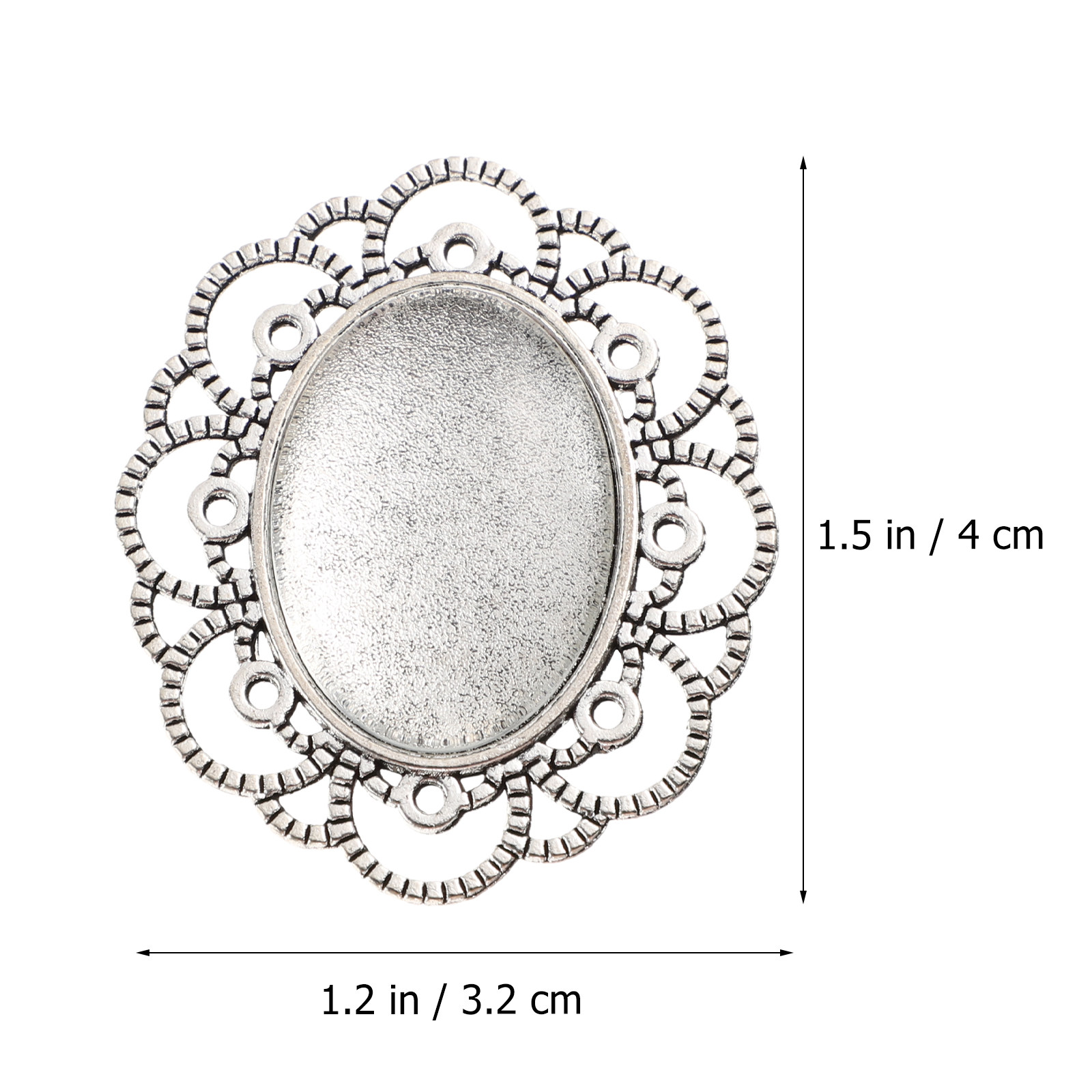 30Pcs Brooch Base Vintage Allo - Plastic Dome Clear recension och pris
